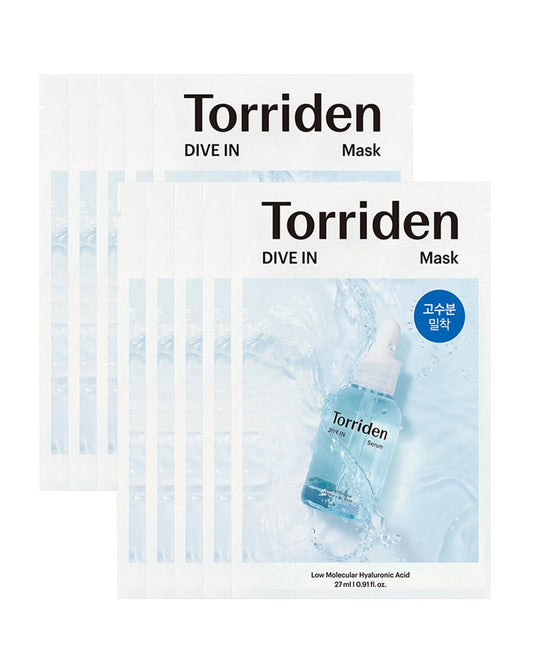 Torriden DIVE IN Low Molecule Hyaluronic Acid Mask Sheet - 10pc